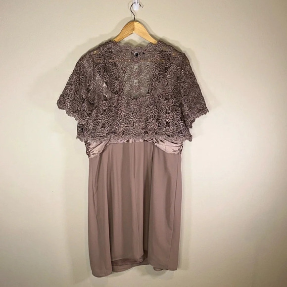 R&M Richards Two Piece Dress Set Size 18 Women Cocktail Formal Mother of Bride - Picture 3 of 15